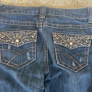 INC International Concepts 6P Embellished Bootcut Jeans